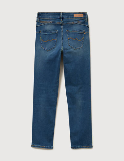 Jeans regular 7/8&egrave;me denim stone femme