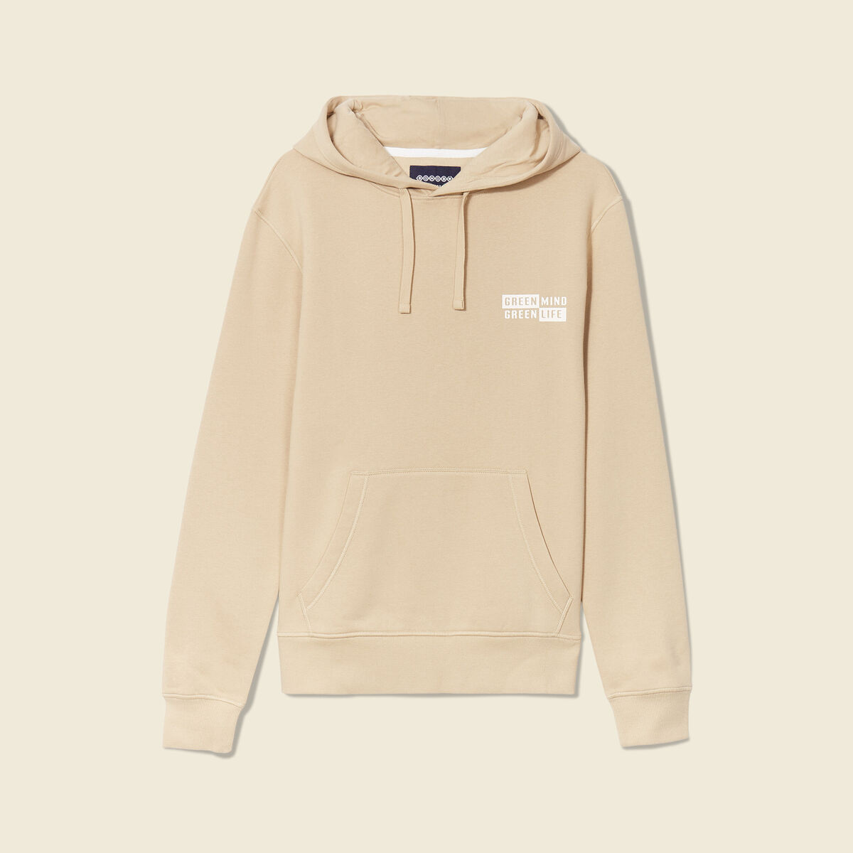 Sweat à capuche beige homme