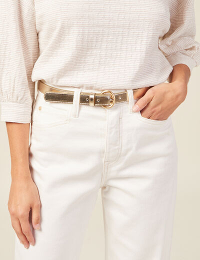 Ceinture irisée couleur or femme