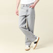 Jeans large relaxed denim snow gris homme