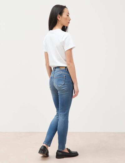 Jeans skinny push up 7/8&egrave;me denim stone femme
