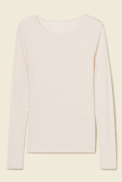T-shirt éco-responsable beige femme