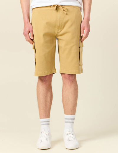 Bermuda éco-responsable beige homme