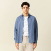 Chemise manches longues bleu foncé homme