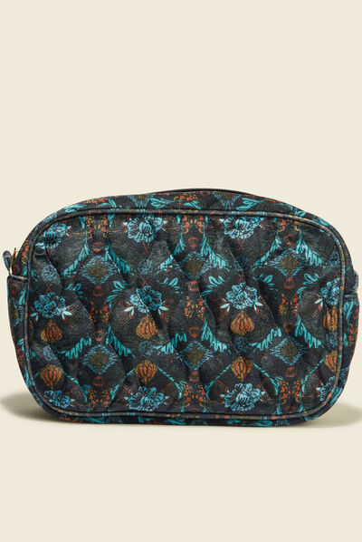 Trousse de toilette matelassée noir femme