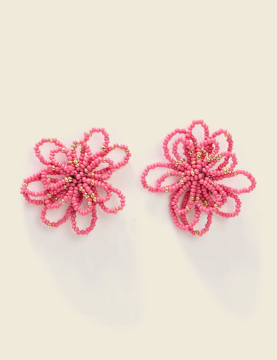 Boucles d'oreilles rose femme