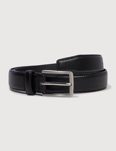 Ceinture fine noir homme