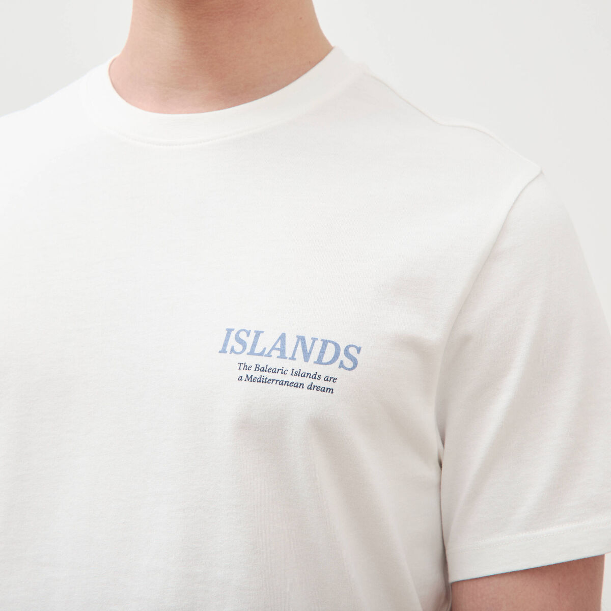 T-shirt en coton ecru homme