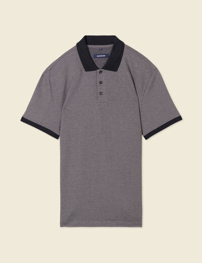 Polo manches courtes gris foncé homme