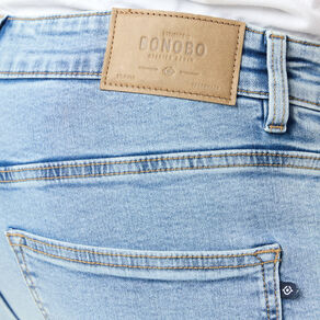 Jeans skinny tapered denim bleach homme