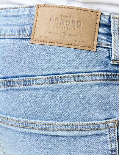 Jeans skinny tapered denim bleach homme