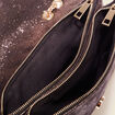 Sac métallisé noir femme