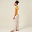 T-shirt manches courtes jaune femme