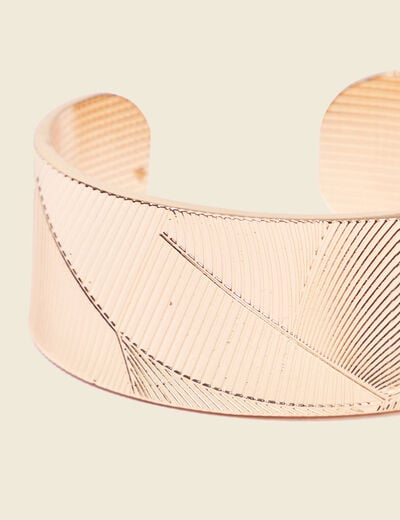Bracelet manchette couleur or femme