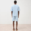 T-shirt ample col rond manches courtes bleu ciel homme