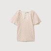T-shirt manches courtes jaune pastel femme