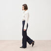 Jeans flare &agrave; pont denim brut femme
