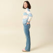 Pull col rond manches longues mauve femme
