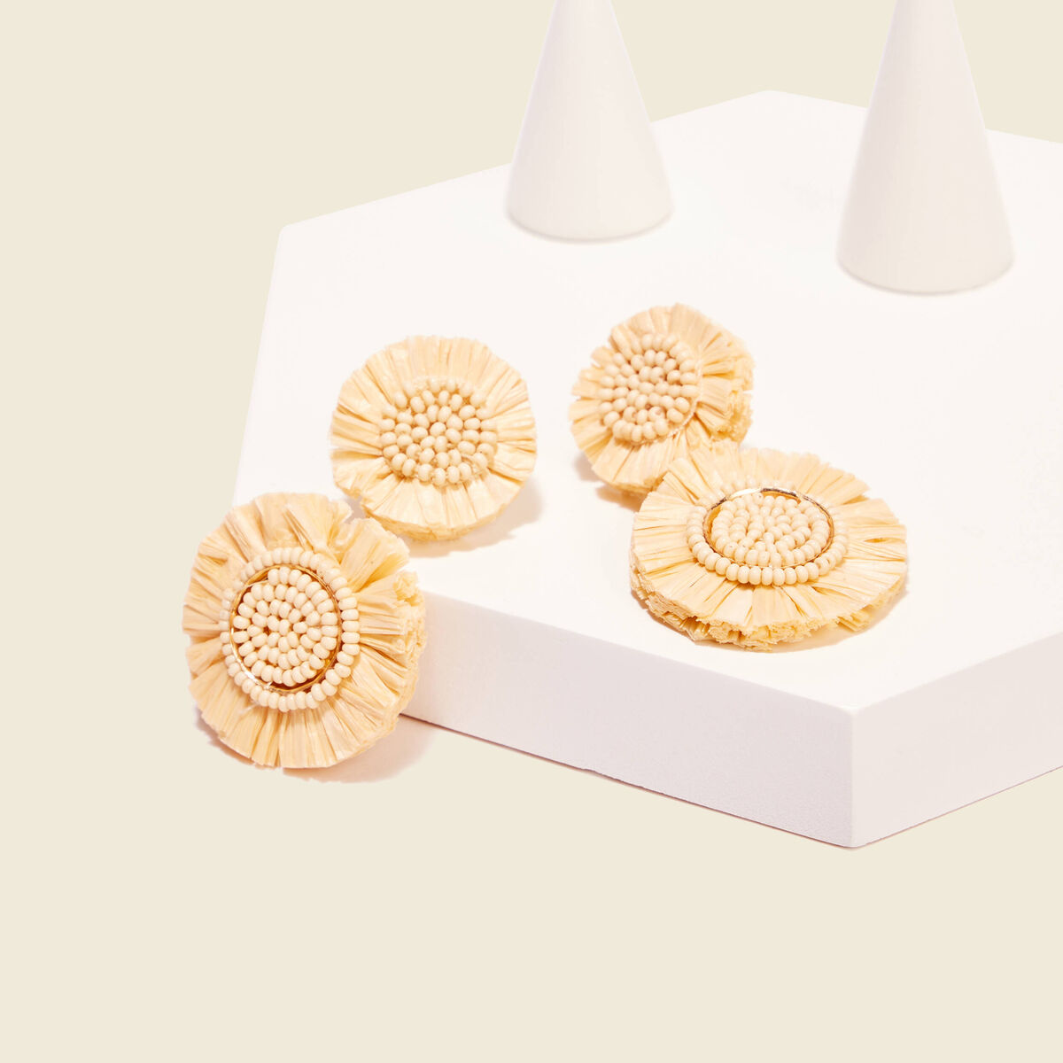 Boucles d'oreilles pendantes sable femme