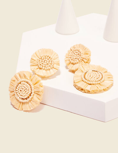 Boucles d'oreilles pendantes sable femme