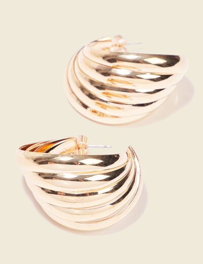 Boucles d'oreilles créoles couleur or femme
