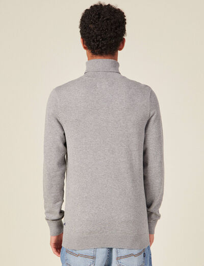 Pull manches longues gris foncé homme