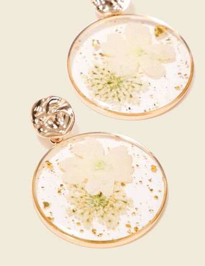 Boucles d'oreilles pendantes couleur or femme