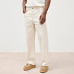 Jeans large 5 poches longueur 32 ecru homme