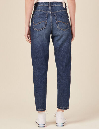 Jeans mom 7/8ème denim brut femme