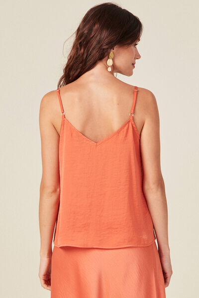 Caraco éco-responsable orange foncé femme