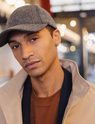 Casquette gris foncé homme
