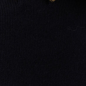 Pull sans manches col en V bleu marine femme