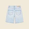 Bermuda droit en jean denim snow bleu femme