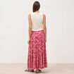 Jupe fluide rouge cerise femme