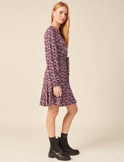 Robe évasée éco-responsable noir femme
