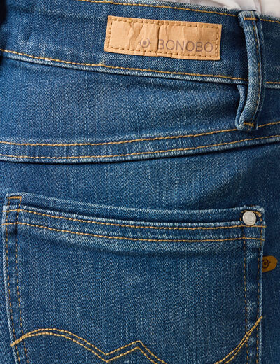 Jeans slim taille haute denim stone femme