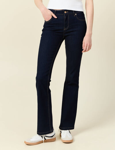 Jeans bootcut denim brut rinse femme