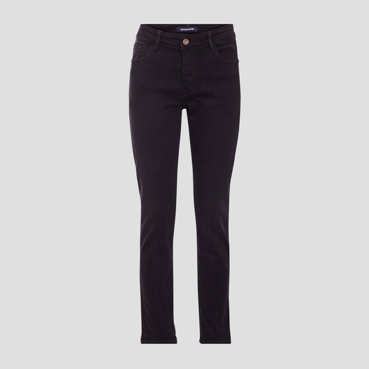 Jeans girlfriend taille haute denim noir femme