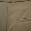 Pantalon large taille haute fluide camel femme