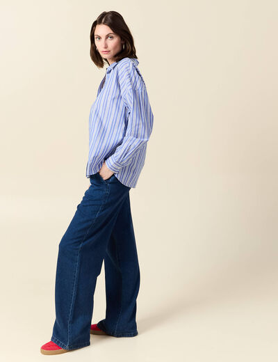 Chemise éco-responsable bleu clair femme