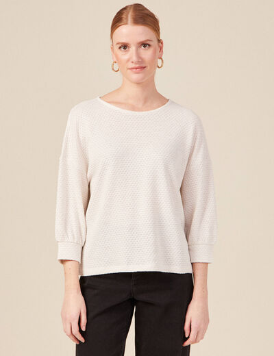 T-shirt éco-responsable ecru femme