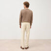 Pantalon droit en velours longueur 32 sable homme