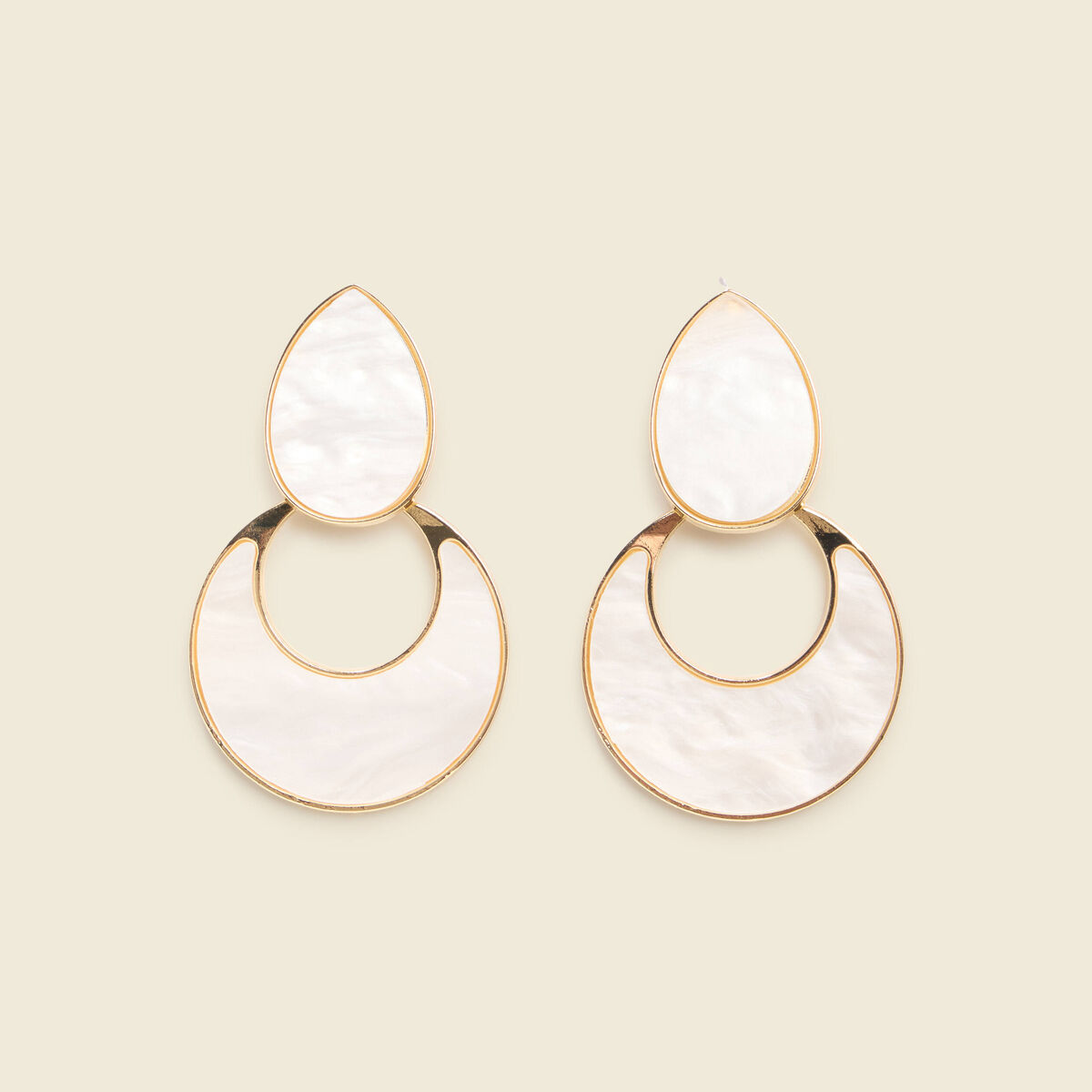 Boucles d'oreilles ivoire femme