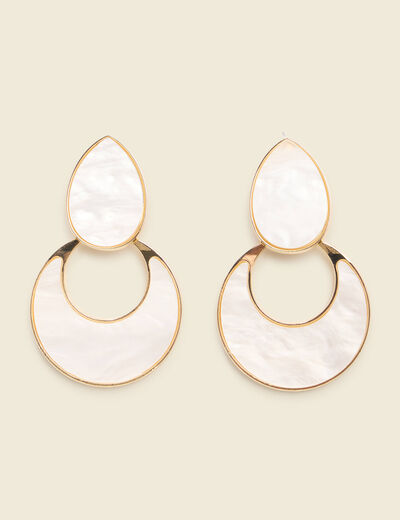 Boucles d'oreilles ivoire femme