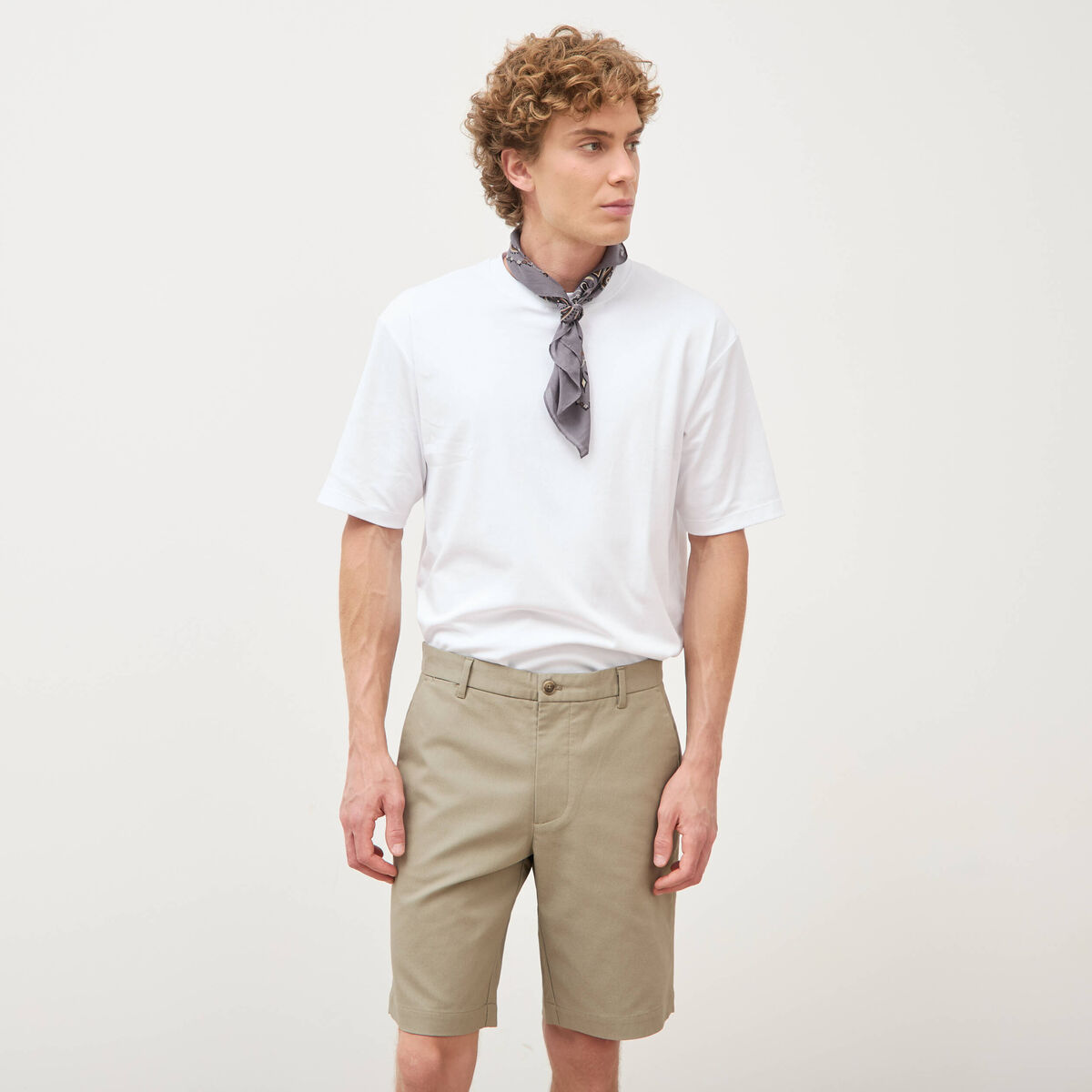 Bermuda vert kaki homme