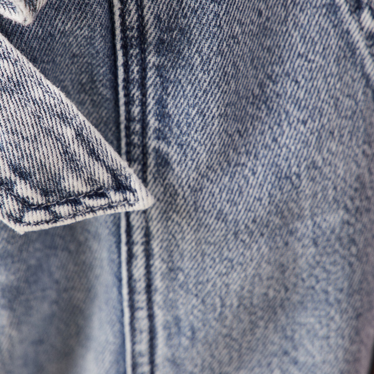 Jeans paperbag ceinturé denim snow bleu femme