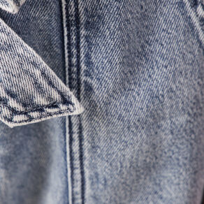 Jeans paperbag ceinturé denim snow bleu femme