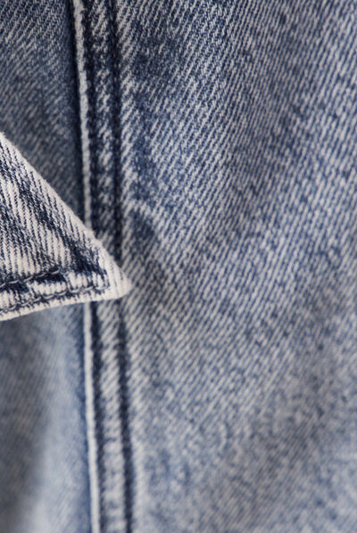 Jeans paperbag ceinturé denim snow bleu femme