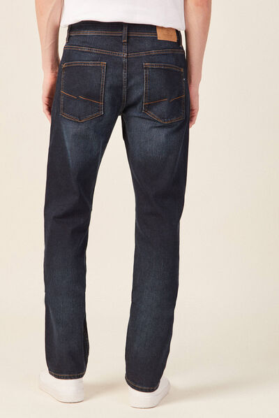 Jeans éco-responsable straight denim brut homme