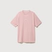 T-shirt droit en coton col ras du cou rose pastel homme